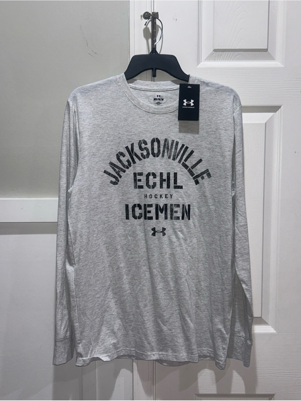 Under Armour Jacksonville Icemen Gray Long-Sleeve Shirt NWT